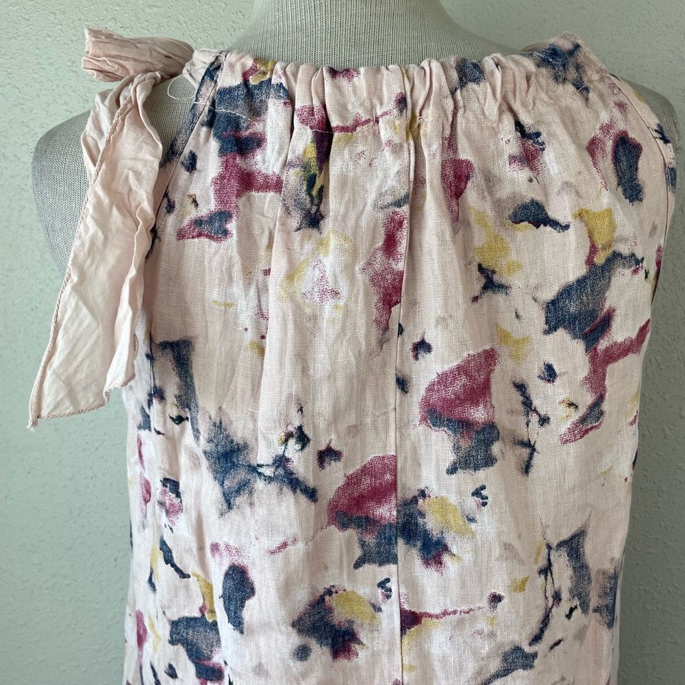 Bellambra Pink Linen Seeveless Midi Dress Size L EUC - Picture 6 of 8